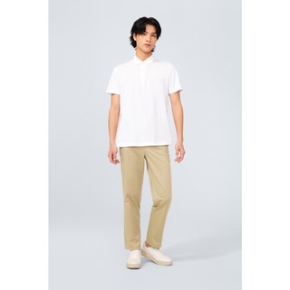 Áo thun nam Polo Cotton kháng khuẩn bền màu thương hiệu Determinant - màu trắng 
