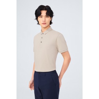 Áo thun nam Polo Cotton kháng nước bền màu thương hiệu Determinant - màu Khaki 
