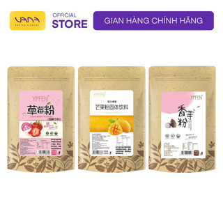 BỘT VỊ YPFEN DÂU TÂY, KHOAI MÔN, XOÀI ĐÀI LOAN TẠO MÀU, MÙI, VỊ TỰ NHIÊN TỪ HOA QUẢ SẤY THƠM NGON, AN TOÀN CHO SỨC KHỎE