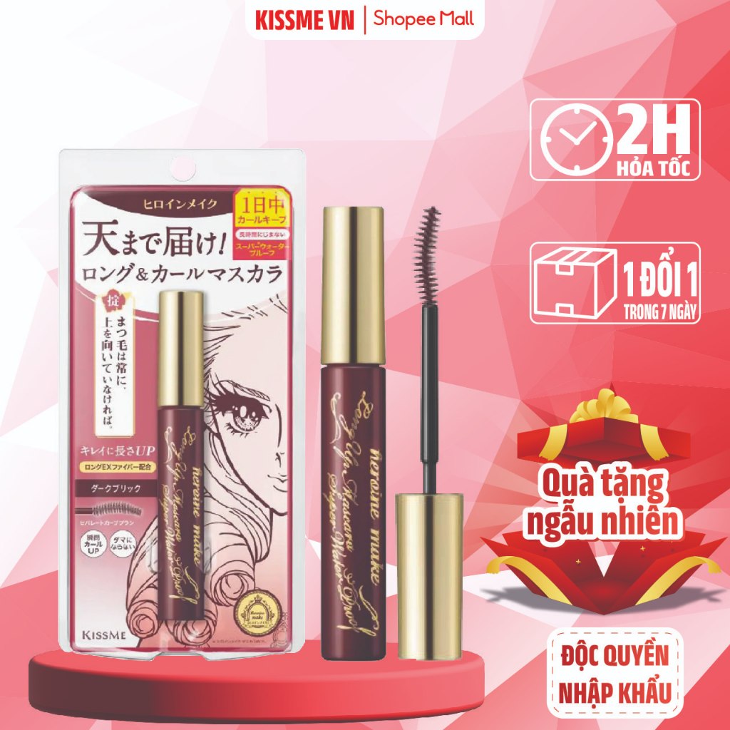 Mascara Nâng Cong Và Dài Mi Kissme Heroine Make Màu Nâu Gạch