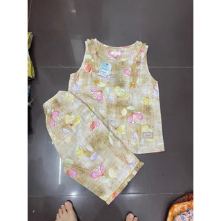 Bộ lanh lửng Rosily áo sát nách hoạ tiết R315