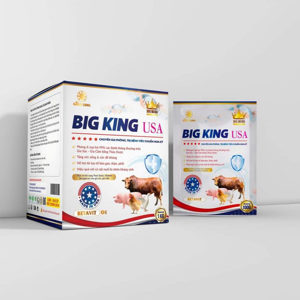 COMBO 3 GOI BIG KING USA GIUP CHO VAT NUOI KHOE MANH ( gói 100g)