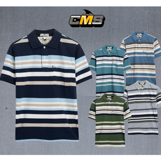  Áo Thun Nam Cổ Bẻ Kẻ Sọc Trung Niên Có Túi  Bigsize đến 85Kg  