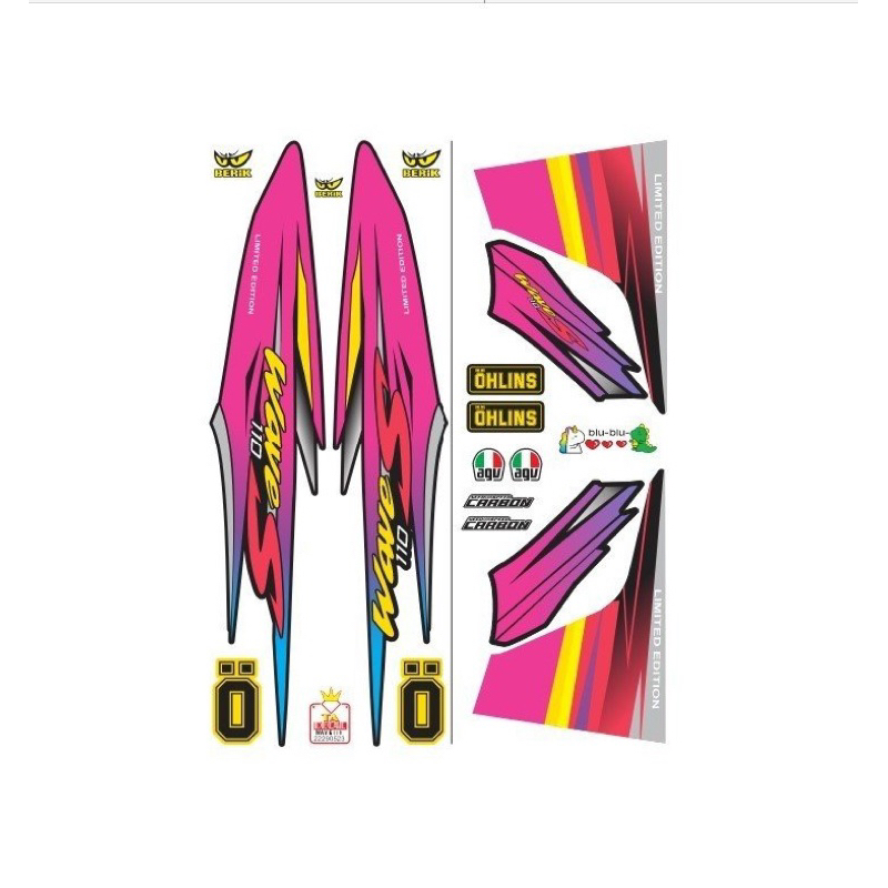 Tem WAVE S110) màu tím hồng mới tem đẹp chống phai màu