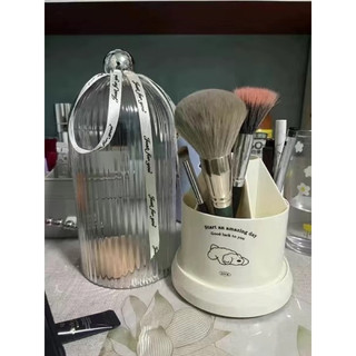 Hộp Đựng Cọ Trang Điểm Nhiều Tầng Xoay 360 Độ, Kệ Đựng Mỹ Phẩm Nhiều Ngăn