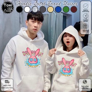 Áo Hoodie BAD RABBIT 2 Local Brand nỉ bông cực dày form rộng Unisex giữ ấm chống nắng (HD9000L - Full Box)