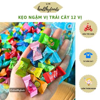 [Chính Hãng] 500gr Kẹo Ngậm Vitamin C Không Đường Thơm Miệng Mát Lạnh Mix Vị Trái Cây