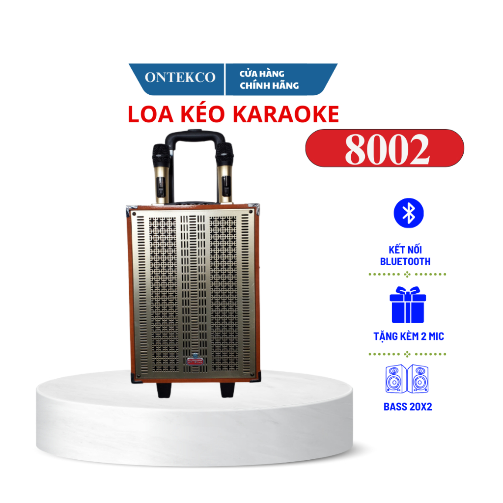 Loa kéo ONTEKCO 8001/8002 kết nối bluetooth, bass 20 loa hát karaoke mic chống hú mạnh mẽ. BảO HÀNH 12 THÁNG