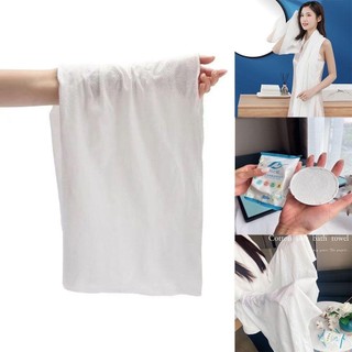 ( GÓI TRẮNG )Khăn tắm nén du lịch cotton dùng 1 lần (  cm), Khăn đa năng tự nhiên thấm nước tốT