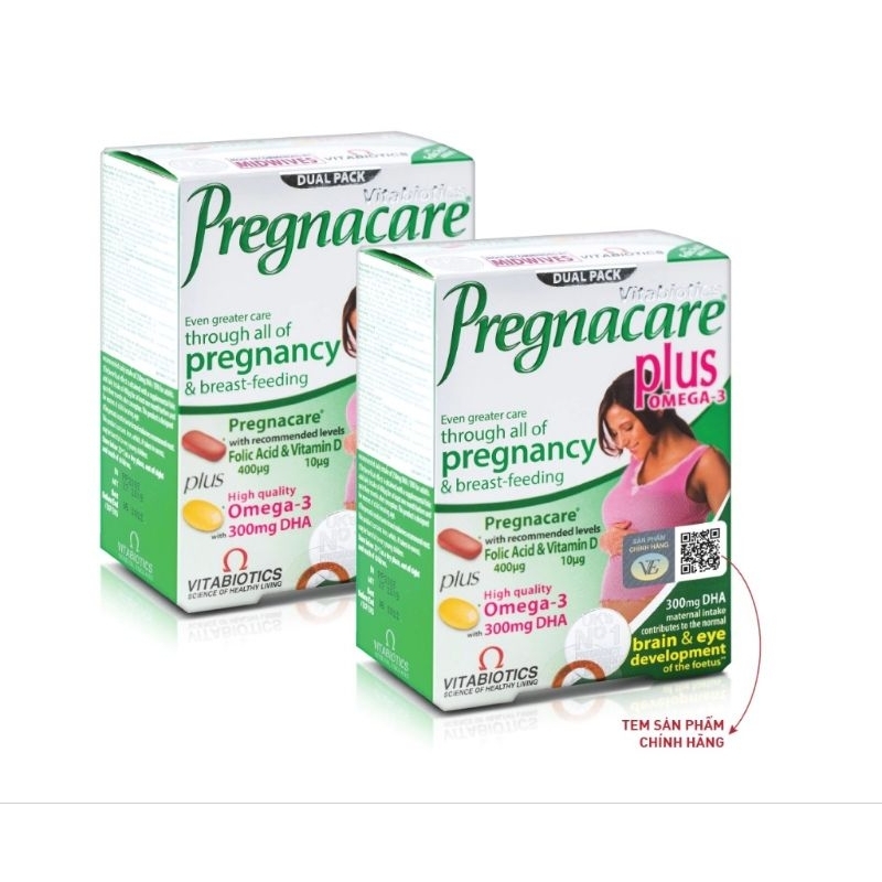 (Hàng công ty) Combo 2 Hộp PREGNACARE PLUS Omega-3 - Dinh dưỡng đầy đủ cho bà mẹ mang thai.