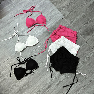 Set bra xốp quần đùi rút dây 2 bên xinh sexy