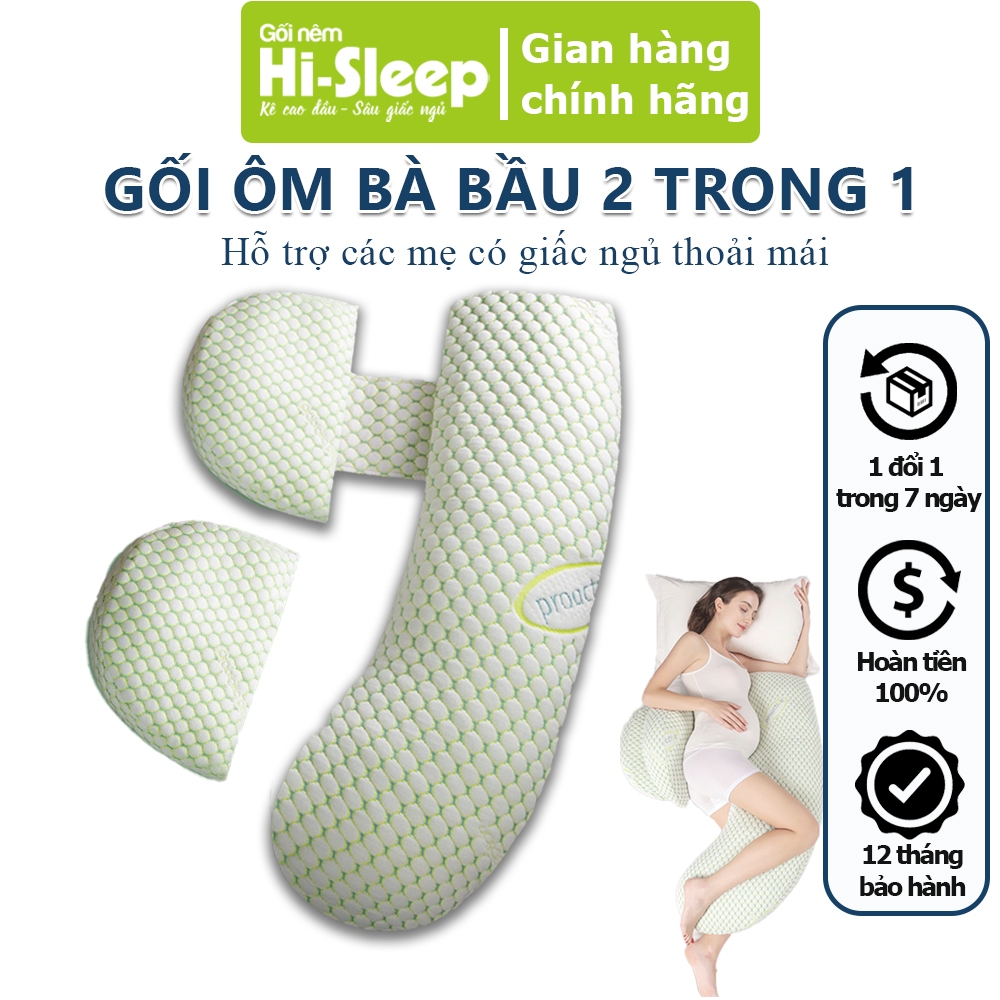 Gối ôm bà bầu Ema thiết kế thông minh - Nâng đỡ bụng giúp mẹ bầu ngủ ngon - Gác chân tiện lợi