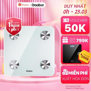  Cân sức khỏe điện tử GAABOR GWS-M01A / M02A màn hình LED sạc USB - Hàng chính hãng