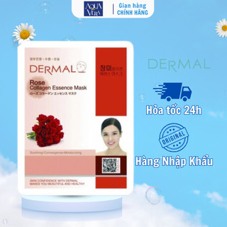 Mặt nạ Dermal dưỡng da tinh chất hoa hồng và collagen 23g