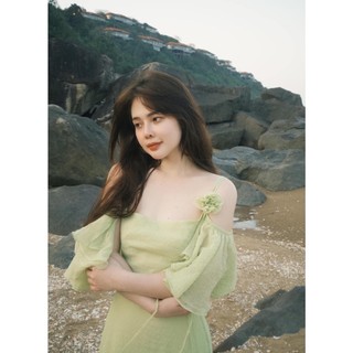 ĐẦM MAXI TRỄ VAI DÂY CỔ
