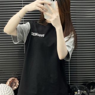 Áo Thun Nam DSQ In Chữ Hai Mặt Phối Hình Cây Dừa Mặt Sau Cực Chất - Áo Phông Nam DSQ In Họa Tiết Hai Màu Bắt Mắt