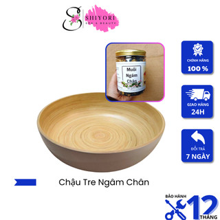 Chậu tre ngâm chân 30cm, chậu ngâm chân làm nail từ cốt tre tự nhiên