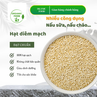 Hạt diêm mạch trắng Quinoa hữu cơ nhập khẩu 500gram, hạt diêm mạch nấu sữa, nấu cháo, cao cấp