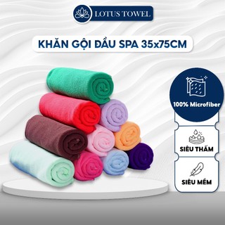  Khăn Gội Đầu Spa LotusTowel 35x75cm 100% Microfiber Cao Cấp Mềm Mịn Thấm Hút Không Ra Màu