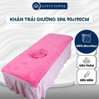 Khăn trải Spa LotusTowel 90x190cm, 100% MICROFIBER, siêu mềm mịn, thấm hút, dày dặn