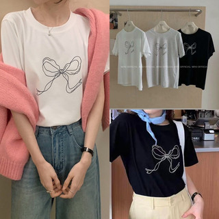 @LIANSTORE - Áo thun nơ QC (7080) basic dễ mix