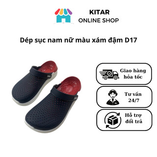 DÉP SIÊU BỀN - Dép sục nam nữ màu xám đậm D17