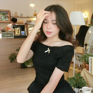 ÁO THUN FORM ÔM BABY TEE REN DỆT HOA PHỐI NƠ 2 LỚP