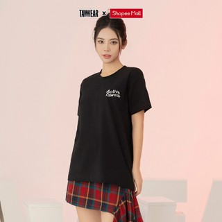 S24WAT302 - Áo Phông Nữ TAWEAR Rose Dáng Vừa, Chất Liệu 100% Cotton Thoáng Mát, Thấm Hút Mồ Hôi Tốt 