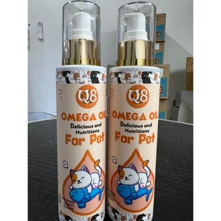 Tinh Dầu Cá Hồi Q8 150ml Cho Chó Mèo Chống Rụng Lông, Giúp Da Khỏe Mạnh