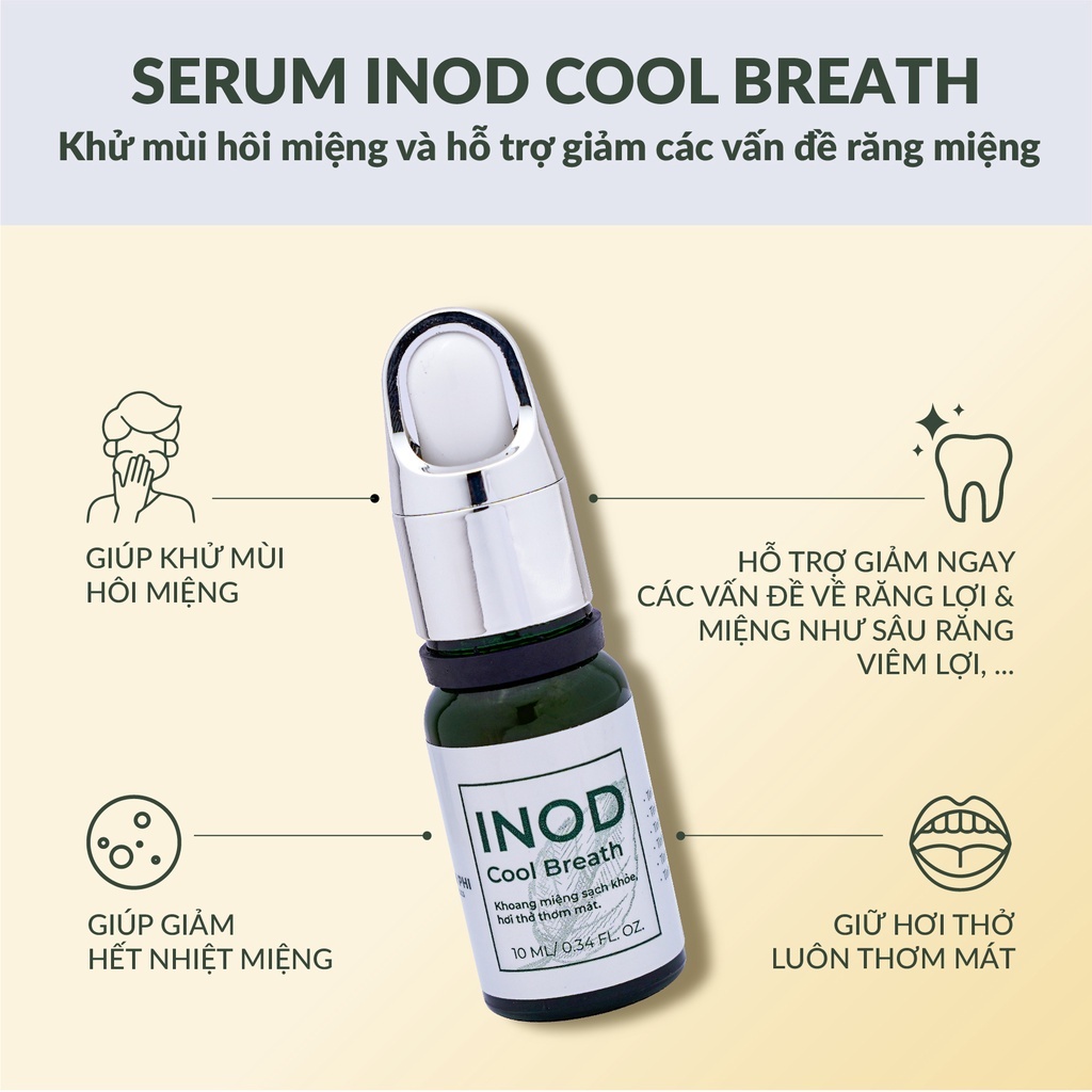 Tinh Dầu Hôi Miệng Inod Cool Breath Huyền Phi - Serum Inod Huyền Phi Hết Sạch Hôi Miệng Ngừa Sâu Răng Nhiệt Miệng Ê Buốt