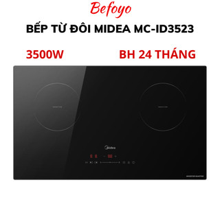 Bếp điện từ đôi Midea MC-ID3523 công suất 3500W có chức năng Boost, bảo hành 2 năm trạm phủ sóng toàn quốc