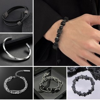 Vòng tay nam titan không gỉ KuuClothes nhiều lựa chọn cá tính chất ngầu Hàn Quốc - Lắc tay nam tổng hợp