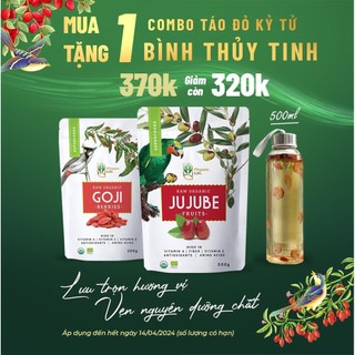 Combo Táo đỏ Kỷ tử đỏ hữu cơ