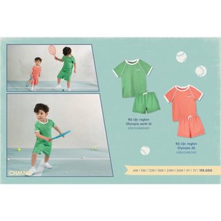 Chaang SS2024 Bộ cộc raglan Olympia cho bé