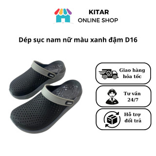 DÉP SIÊU BỀN - Dép sục nam nữ màu xanh đậm D16