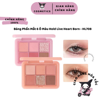  Bảng Phấn Mắt 6 Ô Màu Hold Live KUROMI Heart Born (HL708)