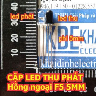 20 con led hồng ngoại F5 5mm 5ly thu / phát  màu đen / trong PT333-3C kde0075