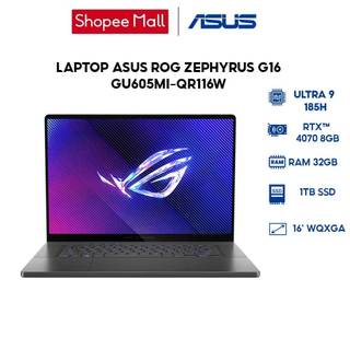 Laptop asus rog zephyrus g16 gu605mi-qr116w intel core ultra 9 185h | 32gb | 1tb | geforce rtx™ 4070 8gb