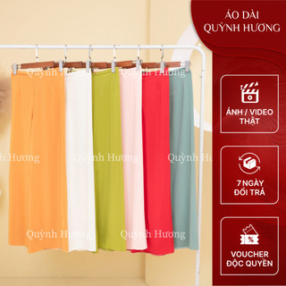 Quần mặc cùng áo cháp, áo voan các màu lụa habutai siêu mềm mịn by Quỳnh Hương