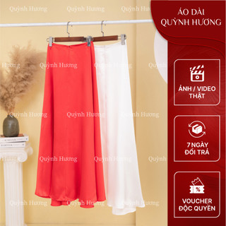 Chân váy mặc áo dài chất phi bóng dày dặn, mềm mịn by Quỳnh Hương