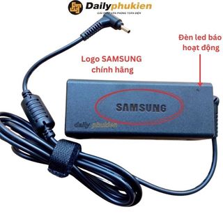 Sạc laptop samsung 19v 2.1a 40W chân nhỏ 3.0mm x 1.1mm bản zin chính hãng samsung