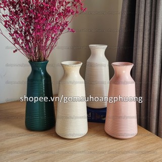 Bình hoa gốm sứ dáng chữ A nhiều màu - Bát Tràng
