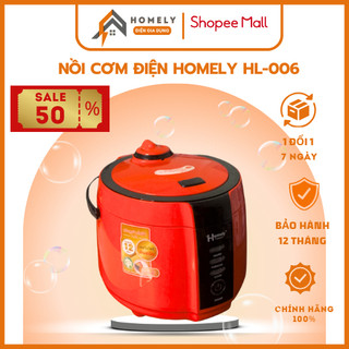 Nồi Cơm Điện Homely HL-006, Nồi Cơm Đa Năng Có Quay Xách Và Vỉ Hấp Tiện Lợi Cho Gia Đình Điện Máy Homely, Bảo Hành 12 t