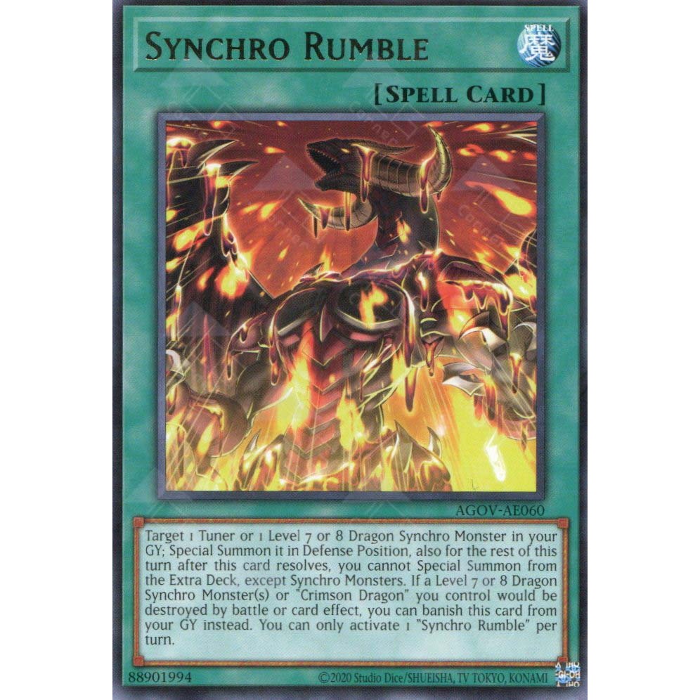 rare Lá bài thẻ Synchro Rumble - Tặng bọc bài nhựa bảo quản