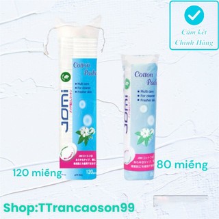 Bông tẩy trang 100% cotton tự nhiên Jomi Cotton Pads Nhật bản 120 miếng
