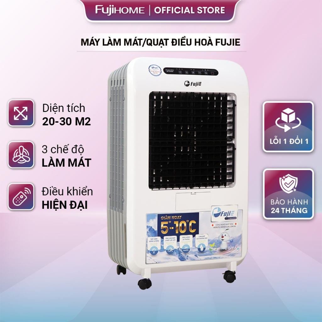 Mát làm mát không khí Fujie AC602 nhập khẩu, quạt mát điều hoà điều khiển từ xa