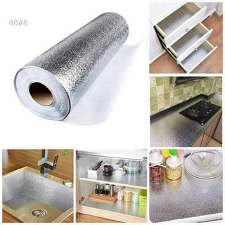 Cuộn giấy decal dán bếp tráng nhôm cách nhiệt, giấy bạc dán bếp