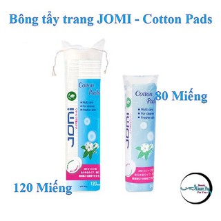Bông tẩy trang Jomi 80 miếng và gói 120 miếng Nhập khẩu Nhật Bản