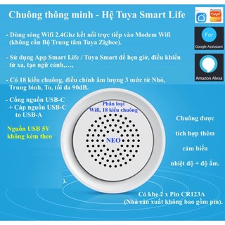 Chuông báo động , báo khách thông minh, Zigbee /Wifi/ESPHome , Tuya Smart / Smart Life / Home Assistant (Hass)-
