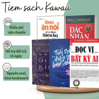 Sách - combo: khéo ăn nói + đắc nhân tâm + đọc vị bất kỳ ai + nhà giả kim + tuổi trẻ đáng giá bao nhiêu